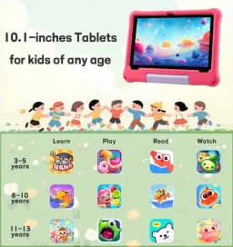 Paitanry CH10 Plus Android 16 Kids Tablet 10 inch 5000Mah Octa-core 8GB (3+5GB) RAM 32GB ROM Learning Children's Tablet PC