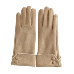 Winter Fleece Lined Thickened Windproof Warm Driving Cycling WomenTouchscreen Gloves Retro Elegant Button Wrist Soft Luxury