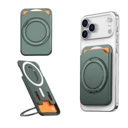 360 Rotating Ring Stand For Magsafe Magnetic Card Holder Wallet Case For iPhone 17 Pro Max 16 15 For Samsung S25 S26 Ultra