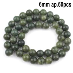 Natural Stones Green Canada Jade Beads Round Faceted Geometric Shape Loose Jewelry Beads for Making Bracelets DIY Accessories