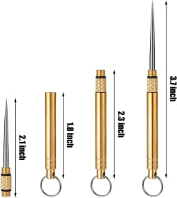 Portable Titanium Alloy Toothpick Brass Creative Combination Stainless Steel Portable Toothpick Fruit Toothpick Outdoor Tool