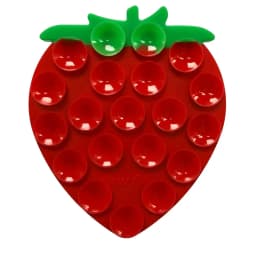 Wildflower Love Sucker Sucking Disc Strawberry Phone Case For iPhone 18 17 16 15 14 13 Pro Max Star Suction Cup Stickers Cover