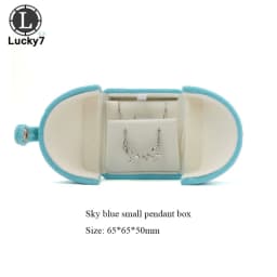 Double Open Button Jewelry Box Valentine's Day Birthday Surprise Gift Ring Pendant Stud Necklace Box Jewelry Boxes and Packaging