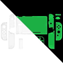 eXtremeRate DIY Housing Shell W/Buttons for Nintendo Switch - Glow in Dark - Green
