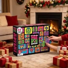 24Pcs Nee‑Doh Squish Fidget Advent Calendar Blind Box Squeeze Stress Relief Toy Christmas Holiday Countdown Surprise Gift Box