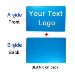 86x54x0.4mm Personalize Your Logo Text Aluminium Plate Custom Badge Adhesive Tape ID Door Wall Mailbox Business Card Name Tag