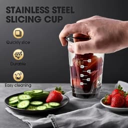 Multifunctional Stainless Steel Slicer Dicer, Fruit Vegetable Strawberry Cutter