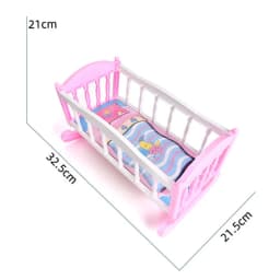 Doll Bed Cradle for 8-10 Inches Dolls Cute Dollhouse Accessories Miniature for 20-3ocm Doll Gift for Doll