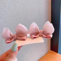 2PCS New Fashion Fresh Yarn Three-dimensional Cute Bow Hair Clips Girls Hairpins Hair Accessories Barrettes Kid Headdress