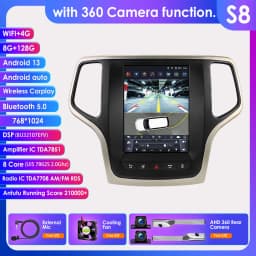 9.7"7862 Carplay Android Auto Car radio for Jeep Grand Cherokee WK2 2014-2022 multimedia GPS navi Stereo 2din Autoradio SWC FM