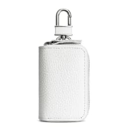 New Genuine Leather Car Key Pouch Wallet Double Zipper Crazy Horse Leather Designer Keychain Holder Organizer Key Case Bag Cover