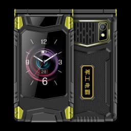 2G Outdoor Folding Senior Phone With Strong Battery Two Big Display Dual Sim Large Button SOS Key Speed Dial Loud Voice Phone