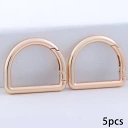 5Pcs D Ring Spring Key Hooks Metal Keyring Clip Spring Ring Buckles Clasp for Belt Backpack Bag Handbag Purse Strap Keychain