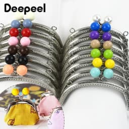 1/2/5/10Pcs 16.5cm Metal Frame Kiss Clasp Lock Silver Embossed Bag Handle for Handbag Purse DIY Sewing Wallet Bracket Accessory