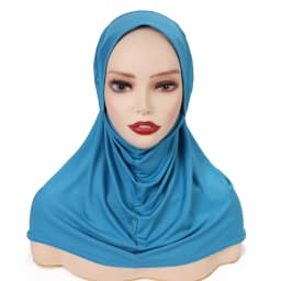 Instant Jersey Hijab Premium Stretch Jersey Headscarf Pre-Sewn Quick Hijab for Muslim Women No Tie Comfortable Hijab for Daily
