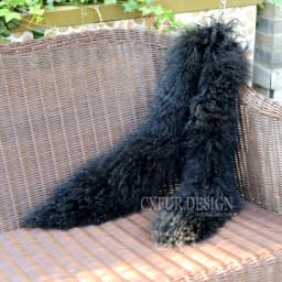 Luxurious 130cm Mongolian Lamb Fur Scarf Elegant Winter Accessory with Soft Touch