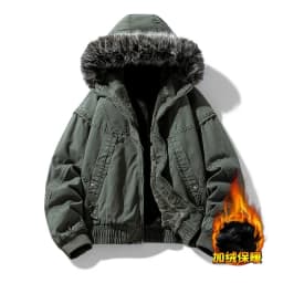 Thick Parka Winter Fur Hood Warm Tactical Bomber Coats Winter Male Multiple Pockets Warm Parkas Quality Man Casual Chaquetas