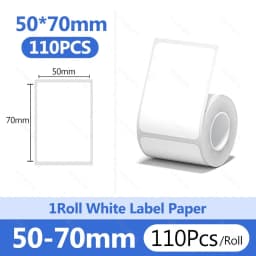 Niimbot 1Roll B1 White Sticker Paper Waterproof Adhesive Label White Anti-Oil For B1 B21 Mini Portable Thermal Printer Tape