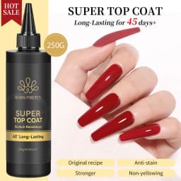 BORN PRETTY 250g Base and Super Top Coat Not Chip Peel Base Gel Glossy Shine Finish Soak off UV LED Drying Long Lasting UV Gel
