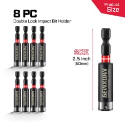 Geinxurn Impact Magnetic Screwdriver Bit , Extension Socket Drill Bit Holder S2 Steel Hex Shank Quick-Change Drill Bit Guide