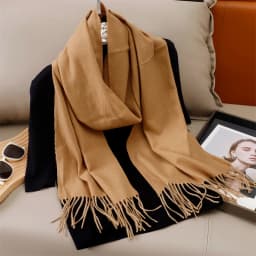 51Color Solid Women Winter Scarf Warm Thicken Cashmere Shawl Outdoor Tassels Pashmina Lady Wrap Windproof Scarves Fashion Luxury