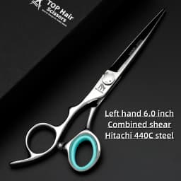 Professional Left Hand Scissors,6-6.5-6.8 inch Hair Cutting Scissors,Japanese 440C Steel,High Quality Barbershop Accessories