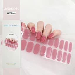 16/20/22Tips Semi-Cured Gel Nail Patch Adhesive Sliders Long Lasting Full Gel Nail Stickers DIY Manicure Harden In UV Lamp Need
