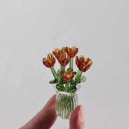 Simulation Glass Flowers 6/7Pcs Artificial Floral Stems for Realistic Home Fresh Decor and Gift Inspiration