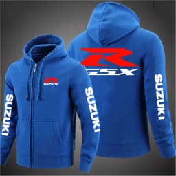 2025 Spring and Autumn Suzuki RGSX Logo Super Motorcycle Hoodie Jacket Commuter Men's Hooded Zipper Hoodie 