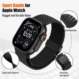 Parachute Straps for Apple Watch Ultra 4 3 Band 49mm 46mm 42mm 45mm 44mm Braided bracelet correa iWatch Series 12 11 10 9 8 SE 7