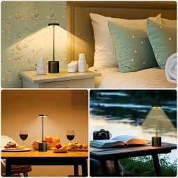 LED Touch Sensor Table Lamp 3Colors Adjustable Simple Rechargeable Desk Lamp Bedside Creative Ambient Light Bar Room Decor Light