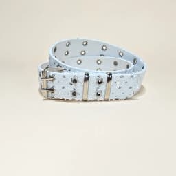 Punk Star Eyelet Denim Fabric Belts For Women High-end Luxury Brand Unisex Jeans Retro Gothic Belt Blue Waistband Y2K Pink Belt