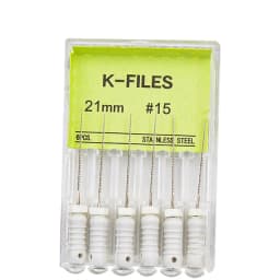 6Pcs/Pack Dental Endo Files Hand Use K Files Stainless Steel Root Canal Treatment Drills Endodontic Instruments
