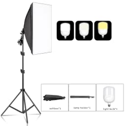 SH 50x70CM Photography Softbox Lighting Kits Professional Continuous Light System Equipment For Photo Studio