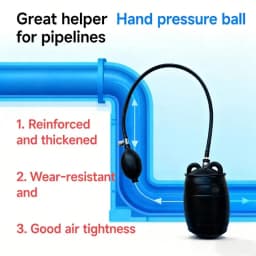 Heavy Duty Rubber Inflatable Pipe Plug Stopper Balloon Block With Hand Pumps For Plumbing Leak Detection And Repair