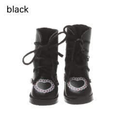 1Pair Mini PU Leather Boots Heart Bandage Shoes for 1/6 Doll Toy Accessories Handmade ob24 Doll Shoes Child Toys Birthday Gifts