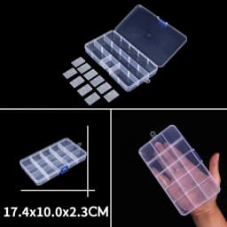 Rectangle Round Square Transparent Plastic Carrying Case For Bead Compartment Adjustable Container Jewelry Storage Box Wholesale