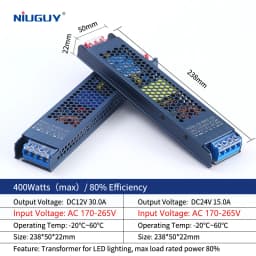 Lighting Transformer AC/DC12V 24V LED Power Supply 60W 100W 200W 300W 400W 500W LED Driver Converter for Slim LED Strip Lighting