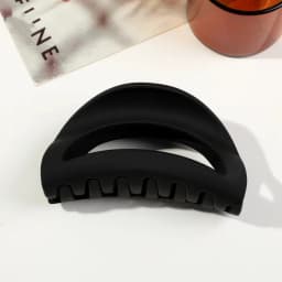 Neutral Colors Semicircle Cloud Silicone Claw Clip,Supersafe Head Protection,Soft Flexible Banana Clip for Women Hair Accessory