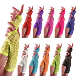 1pair Womens Long Fishnet Net Gloves Fingerless Mesh Gloves Punk Rock Fancy Night Club Party Arm Warmer Gloves Sexy Gloves