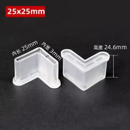 PVC Foot Cover Triangle Angle Iron Foot Rubber Pad Non-Slip Shelf Furniture Feet Leg Pads Floor Protector Black White Yellow