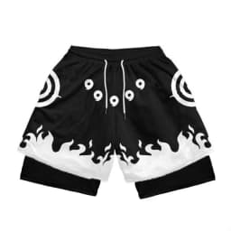3D Print Anime Shorts Men Bilayer 2-In-1 Sports Shorts Fitness Basketball Shorts,Double-Layer Design Quick-Drying and Breathable