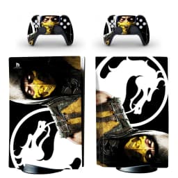 Game Mortal Kombat PS5 Disc Skin Sticker Decal Cover for Console and 2 Controllers PS5 Disk Skin Sticker Vinyl