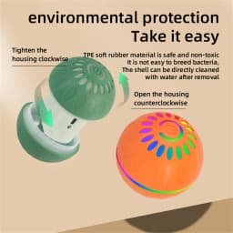 Interactive Smart Dogs Toys Balls - USB Automatic Moving Bouncing Ball for Puppy to Large Dog - Electronic Pets Ball Birthday Gi