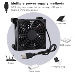 Gdstime 120MM USB Fan 140mm DIY Router Fan DC 5V Laptop Cooling Fan 92/80MM Fan Radiator Fan Ball TV Box Fan With Fan Controller