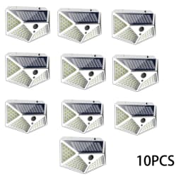 1-12 Pack Solar Lights Outdoor 100 LED Wall Lamp Motion Sensor Lights Waterproof Solar Street Light for Garden Porch Yard Garage