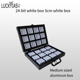 Portable Travel Gems Box Show Gemstone Storage Case Beads Diamond Pendant Exhibition Box Shockproof Gem Jars Exhibition Tray