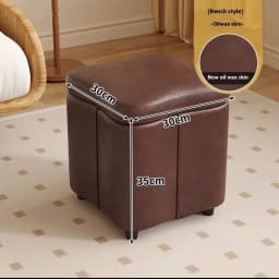 Dressing Stools Armless Leatherwear Entryway Chairs Carrying Storage Stools Makeup Room Footrest Vanity Stool for Living Room