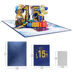 Anniversary Card, Pop Up 1st 18th 21th Birthday Card, Anniversary Number Greeting Cards for Wedding Wife Husband Girlfriend