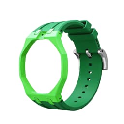 2in1 Bioceramic Case&Silicone Strap For Swatch x AP Royal pop Pocket watch bands Modification kit integrated Silicone Wirstband